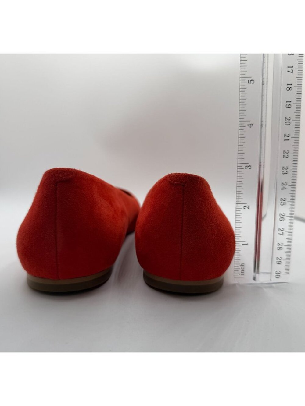 Crown Vintage Noelle Ballet Flats Women Size 10M Orange Suede Pointe Toe Shoes - Picture 11 of 15